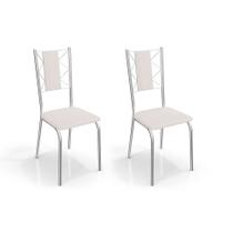 Conjunto com 2 Cadeiras Lisboa material sintético Branco