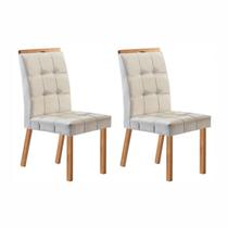 Conjunto com 2 Cadeiras Madeira Maciça e Estofada 99,5x45,5x74,5cm Sophia