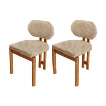 Conjunto Com 2 Cadeiras Madeira Nala Milano/Imbuia Nat.
