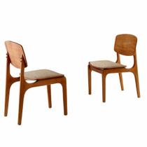 Conjunto Com 2 Cadeiras Malta Gold Moderna Mobília Milano- Cinam.imbuia Conjunto Com 2 Cadeiras Malta Gold Moderna Mobília Milano- Cinam.imbuia
