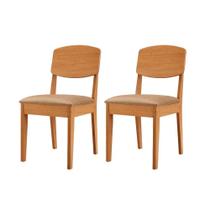 Conjunto Com 2 Cadeiras MDF Copper Para Sala De Jantar Moderna Turim 07/Naturale Conjunto Com 2 Cadeiras MDF Copper Para Sala De Jantar Moderna Turim 07/Naturale