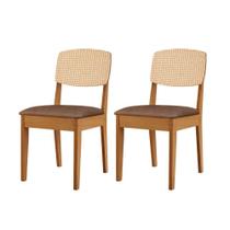 Conjunto Com 2 Cadeiras MDF Copper Premium Tork/Naturale