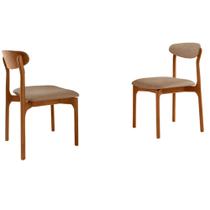 Conjunto com 2 cadeiras Noronha em Madeira Maciça para Sala de Jantar Moderna Mobília