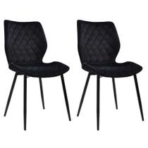 Conjunto com 2 Cadeiras Palmer Preto