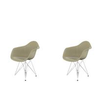 Conjunto com 2 Cadeiras para Sala de Jantar Arm Eiffel