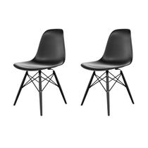 Conjunto com 2 Cadeiras para Sala de Jantar Eames Pp Dsw Inj Conjunto com 2 Cadeiras para Sala de Jantar Eames Pp Dsw Inj