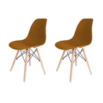 Conjunto com 2 Cadeiras para Sala de Jantar Eames PP Dsw Laranja/Tangerina