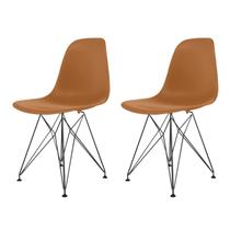 Conjunto com 2 Cadeiras para Sala de Jantar Eames PP Eiffel Laranja/Tangerina