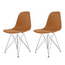 Conjunto com 2 Cadeiras para Sala de Jantar Eames PP Eiffel Laranja/Tangerina