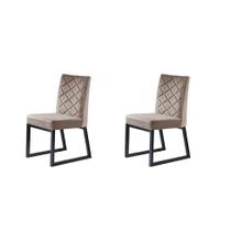 Conjunto com 2 Cadeiras Paris I Cinza 98 cm