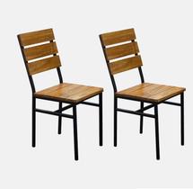 Conjunto com 2 Cadeiras Portugal Mad estilo industrial GDecor