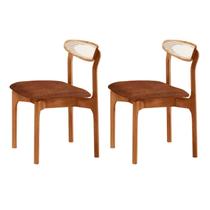 Conjunto com 2 Cadeiras Premium em Madeira Maciça Monaco Conjunto com 2 Cadeiras Premium em Madeira Maciça Monaco