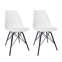 Conjunto com 2 Cadeiras Saar Preto e Branco Conjunto com 2 Cadeiras Saar Preto e Branco