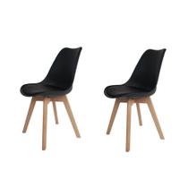 Conjunto Com 2 Cadeiras Saarinen Wood Preta Empório Tiffany