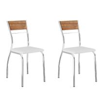 Conjunto com 2 Cadeiras Star Branco - Carraro