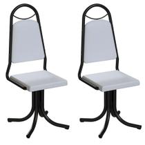 Conjunto com 2 Cadeiras Sydney Branco e Preto