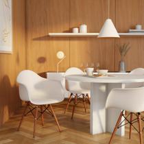 Conjunto com 2 Cadeiras Torquay com Braço Branco Conjunto com 2 Cadeiras Torquay com Braço Branco