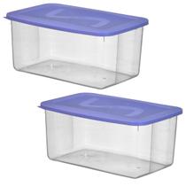 Conjunto Com 2 Caixas Organizadoras Topa Tudo Com Tampa 20L
