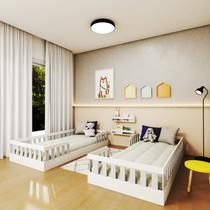 Conjunto com 2 Camas Infantil Montessoriana Solteiro Cori Yescasa