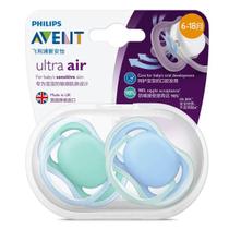 Conjunto com 2 Chupetas Ultra Air Azul e Verde Philips Avent