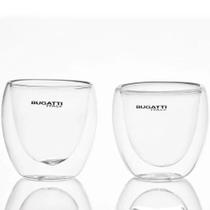 Conjunto com 2 Copos de Café de Parede Dupla sem Alça 80ml Bugatti BGC80