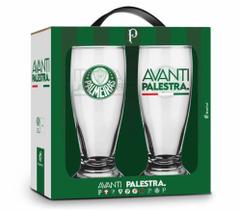 Conjunto com 2 Copos Munich - Tema Time Palmeiras - Brasfoot Conjunto com 2 Copos Munich - Tema Time Palmeiras - Brasfoot