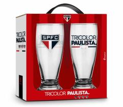 Conjunto com 2 Copos Munich - Tema Time São Paulo - Brasfoot Conjunto com 2 Copos Munich - Tema Time São Paulo - Brasfoot