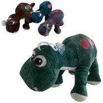 Conjunto com 2 Dinossauros de Pelúcia Companhia Divertida para Crianças!