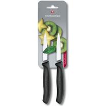 Conjunto Com 2 Facas 8 CM Lamina Serrilhada Preta Swiss Classic Victorinox Conjunto Com 2 Facas 8 CM Lamina Serrilhada Preta Swiss Classic Victorinox