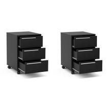Conjunto com 2 Gaveteiros Maia I 6 GV Preto Conjunto com 2 Gaveteiros Maia I 6 GV Preto