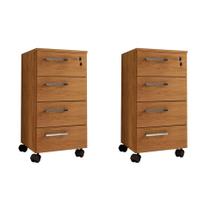 Conjunto com 2 Gaveteiros Paris 8 GV Freijó Conjunto com 2 Gaveteiros Paris 8 GV Freijó