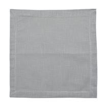 CONJUNTO COM 2 GUARDANAPOS PONTO AJOUR ALGODAO LUXO CINZA CLARO 40x40CM ROYAL DECOR