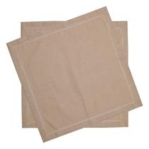 Conjunto com 2 Guardanapos Ponto Ajour Taupe