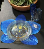 Conjunto com 2 jogos americano orquídea azul 3D Conjunto com 2 jogos americano orquídea azul 3D