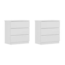 Conjunto com 2 Mesas de Cabeceira Veronna 3 GV Neve Conjunto com 2 Mesas de Cabeceira Veronna 3 GV Neve