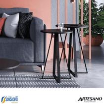Conjunto com 2 mesas de canto lateral 40cm e 45cm 27958 várias cores - artesano Conjunto com 2 mesas de canto lateral 40cm e 45cm 27958 várias cores - artesano
