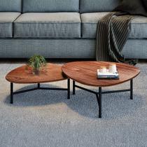 Conjunto com 2 Mesas de Centro Folha