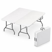 Conjunto com 2 Mesas Dobráveis Our Modern Space 1,8 m com Pés de Aço