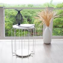 Conjunto com 2 Mesas Laterais Redonda Conjunto com 2 Mesas Laterais Redonda