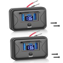 Conjunto com 2 Painéis de Tomada USB Qidoe 12V 72W PD & QC3.0 Conjunto com 2 Painéis de Tomada USB Qidoe 12V 72W PD & QC3.0