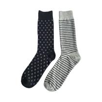 Conjunto com 2 Pares de Meias Estampadas Azul Escuro 39-44 Basic+