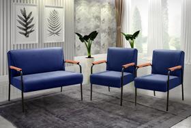 Conjunto com 2 Poltronas e Namoradeira Decorativa Jade Sala de Estar Conjunto com 2 Poltronas e Namoradeira Decorativa Jade Sala de Estar