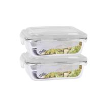 Conjunto Com 2 Pote 1040ml Hermético Marmita 4 Travas Conjunto Com 2 Pote 1040ml Hermético Marmita 4 Travas