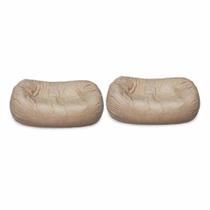 Conjunto com 2 Puffs Big Casal Saara