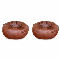 Conjunto com 2 Puffs Café