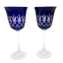 Conjunto com 2 Taças para Vinho em Cristal Lapidad Conjunto com 2 Taças para Vinho em Cristal Lapidad