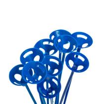 Conjunto com 20 Suportes para Balões - Cor Azul - br festas