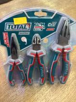 Conjunto com 3 alicates corte, universal e bico