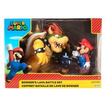 Conjunto com 3 Bonecos Mario vs Bowser - Super Mario - Sunny Brinquedos