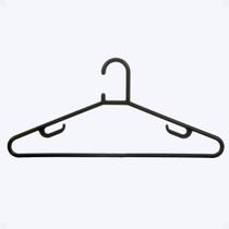 Conjunto Com 3 Cabides Com Cava Adulto Resistente Preto
